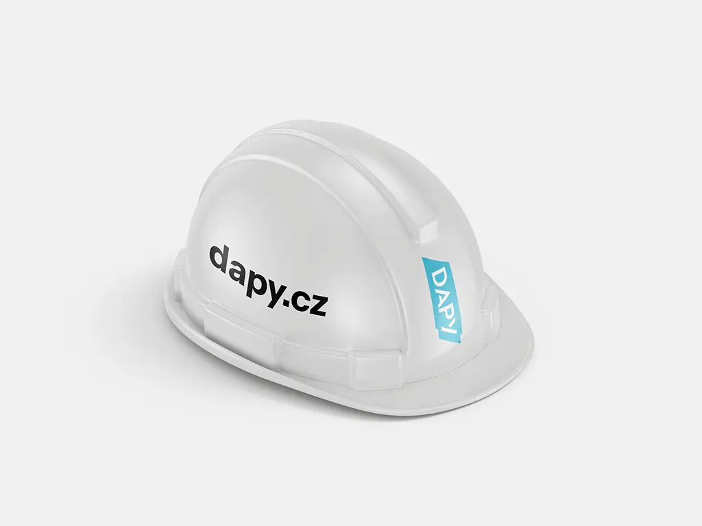 DAPY Renovations - logo na přilbě