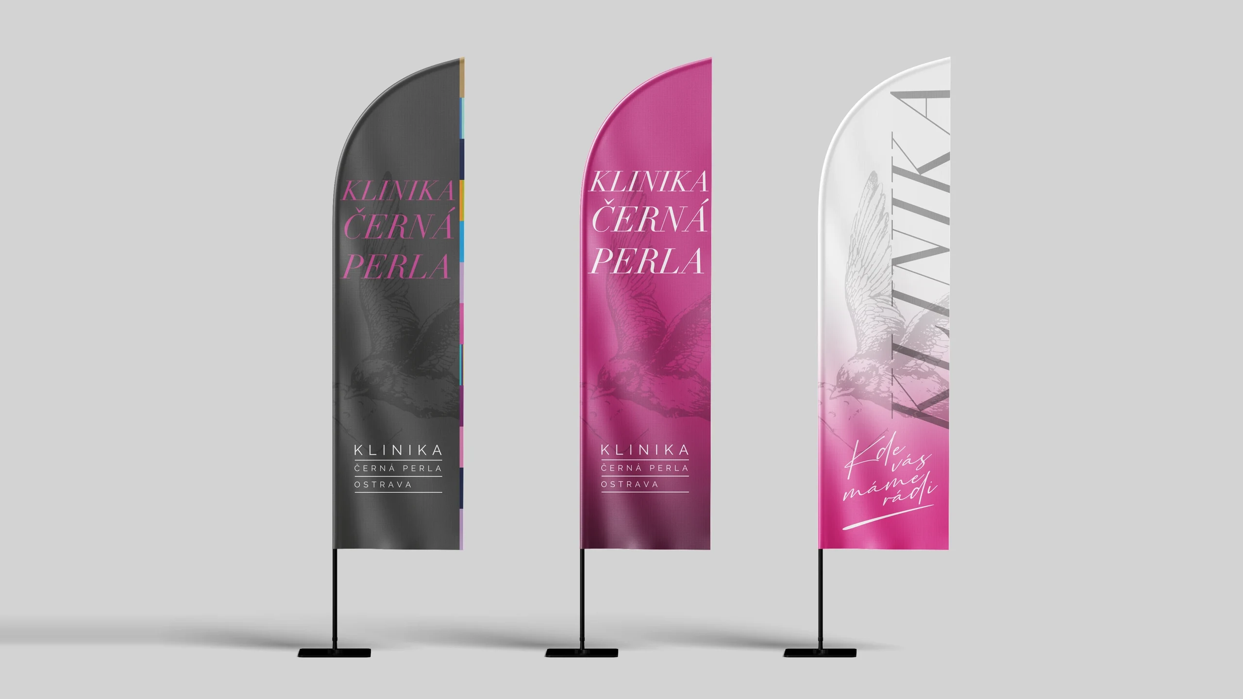 Klinika Černá perla - reklamní vlajky