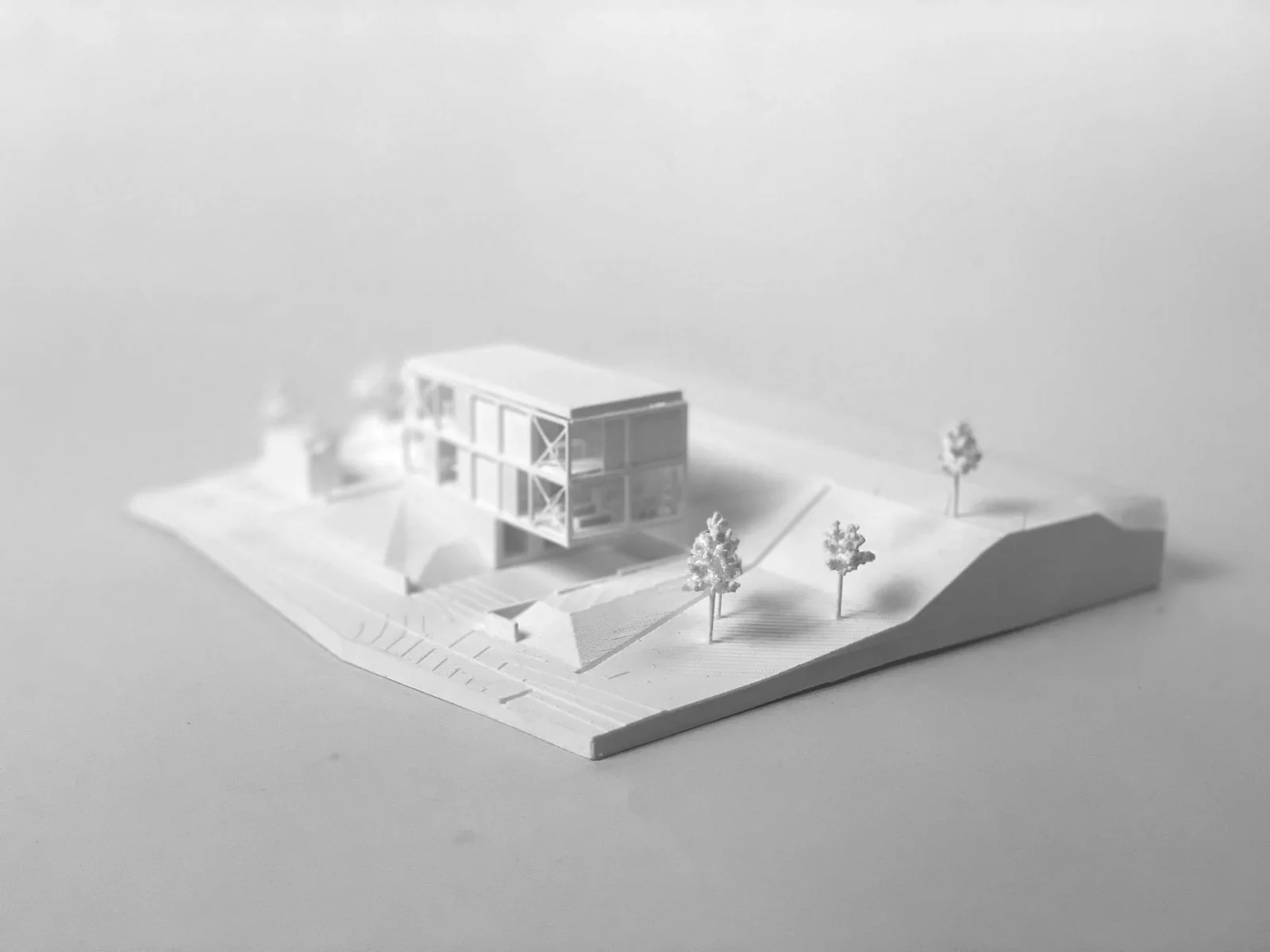 PROJEKTSTUDIO&nbsp;– architektonický model, černobílá fotografie