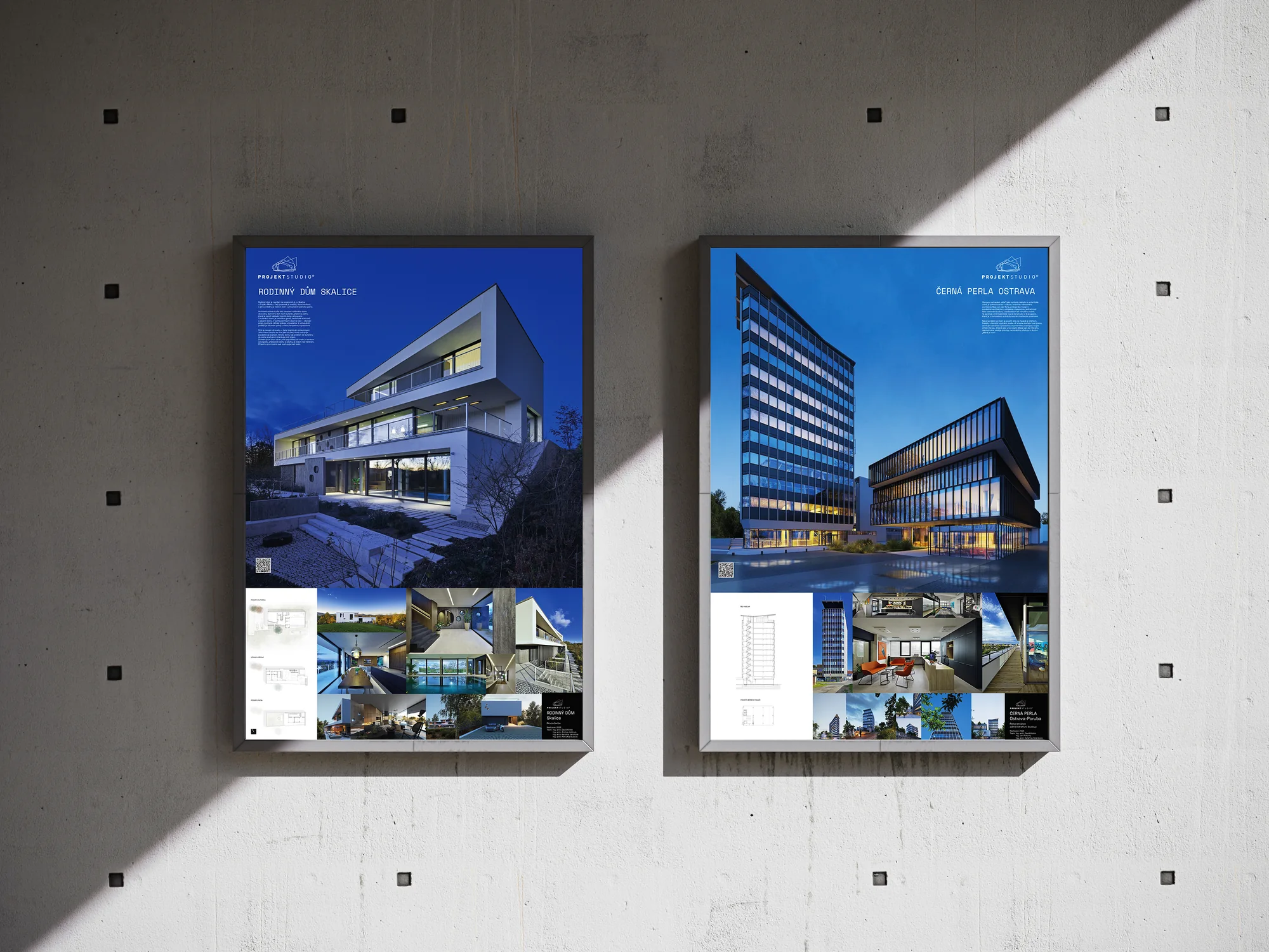 PROJEKTSTUDIO&nbsp;– projektové postery Rodinný dům Skalice a&nbsp;Černá perla Ostrava