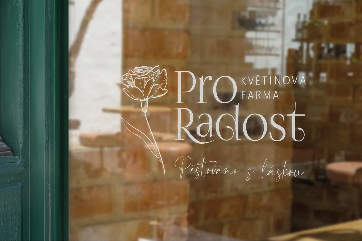 Květinová farma ProRadost - polep výlohy