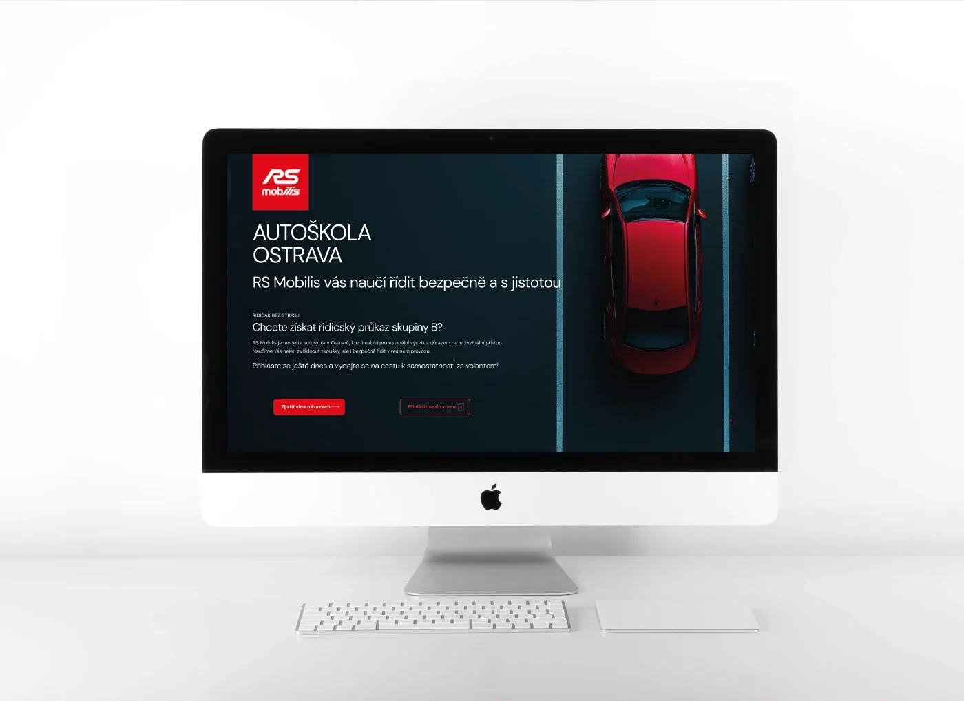 Autoškola RS Mobilis - web na monitoru