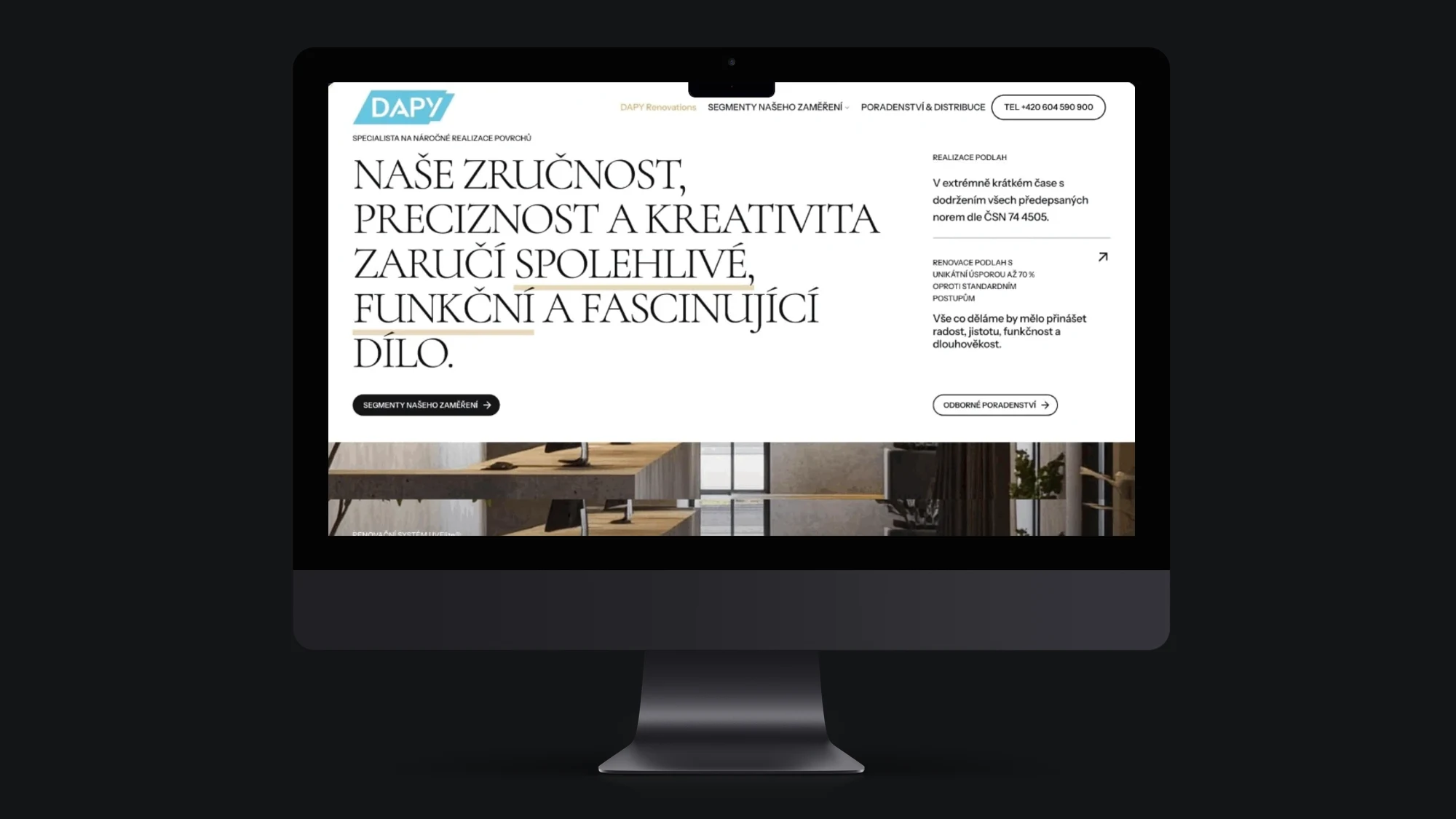 DAPY Renovations: web na&nbsp;monitoru