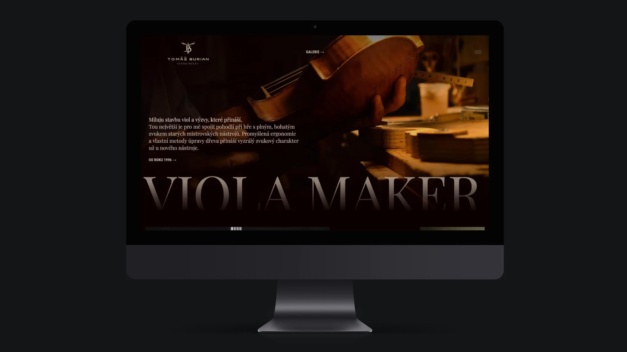 Tomáš Burian Instruments: web na&nbsp;monitoru
